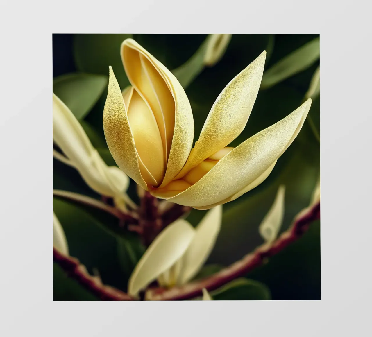 Macro Magnolia Flower photo wallpaper by Bold Blooms