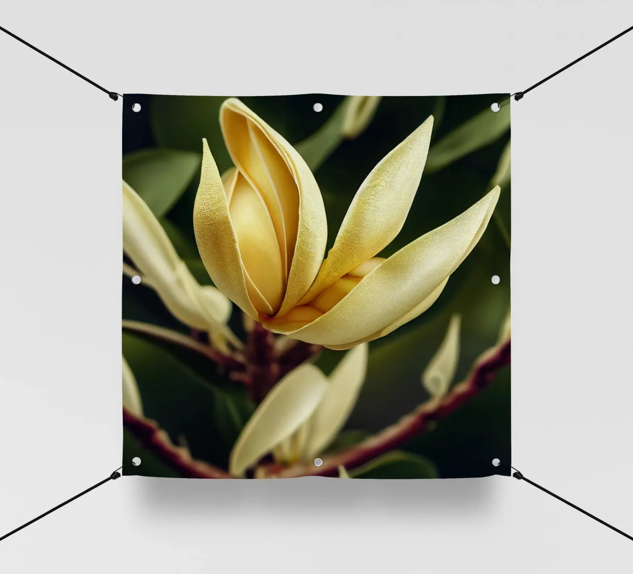 Macro Magnolia Flower telo in pvc da Bold Blooms