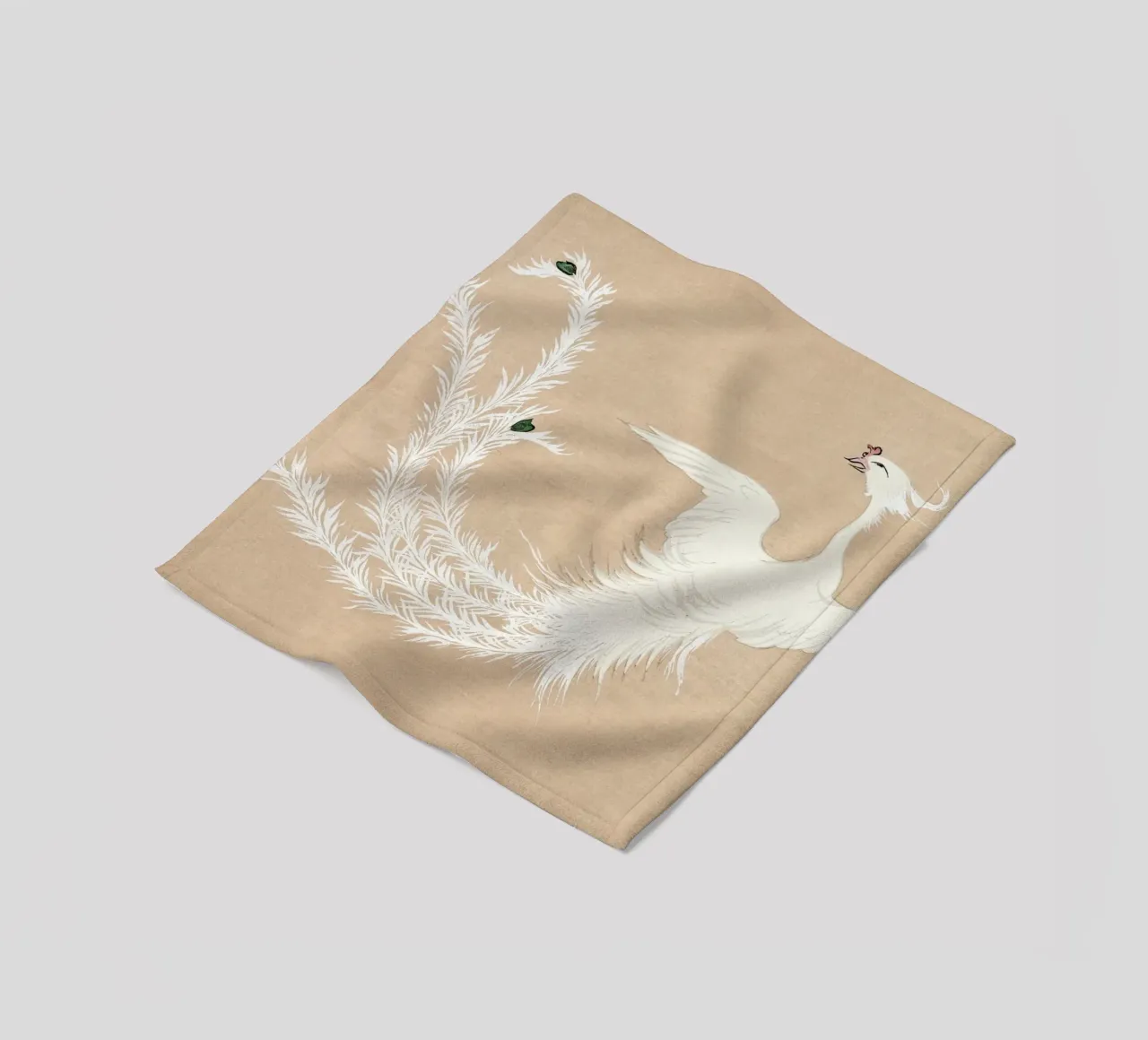 Phoenix in White coperta in pile da apoloprints
