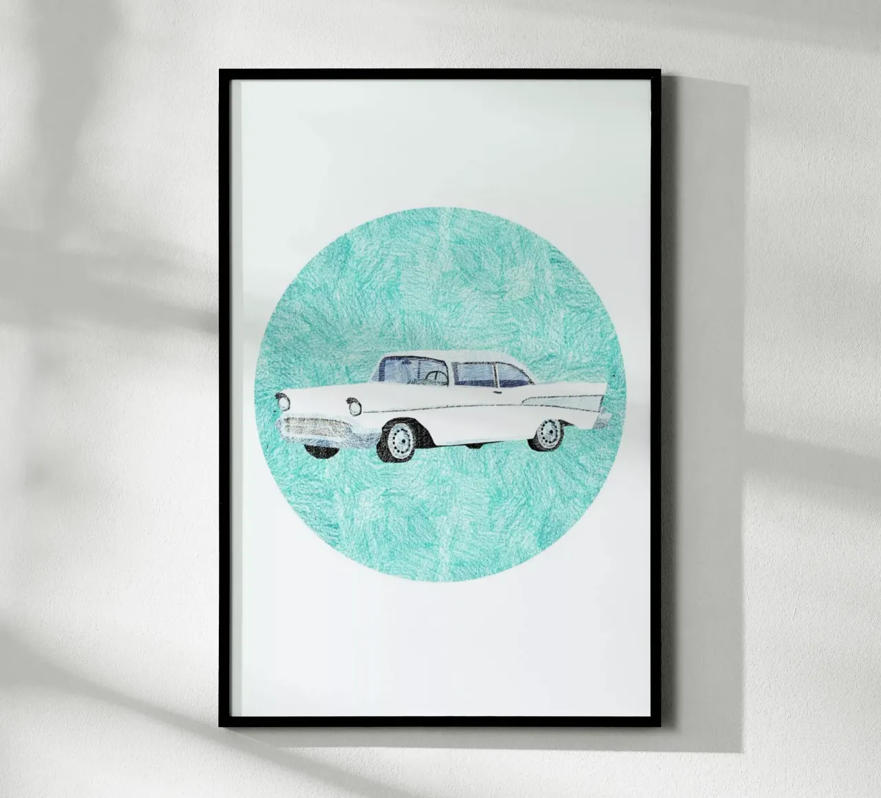 Meet Your New Car poster con telaio in legno da Goed Blauw