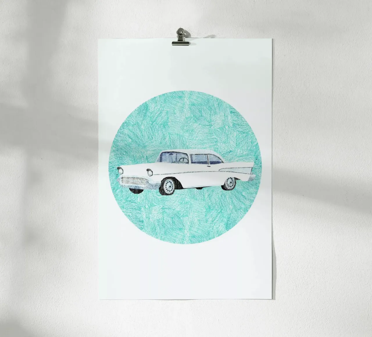 Meet Your New Car poster con telaio in legno da Goed Blauw