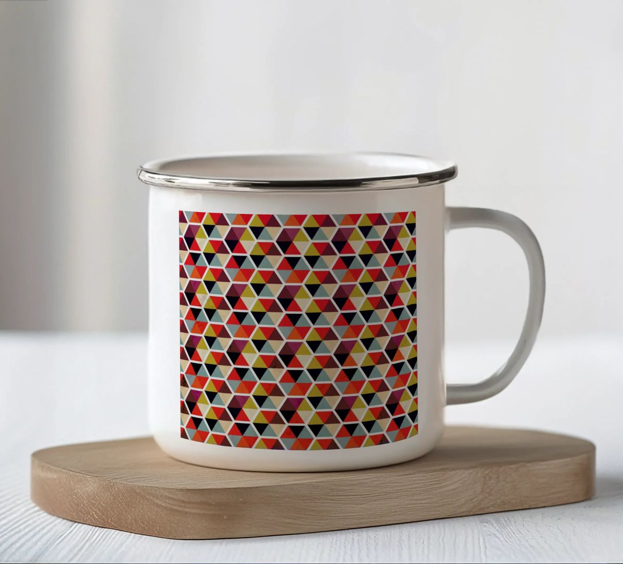 Colorful Umbrellas Geometric Pattern tazza in smalto da Tobe Fonseca
