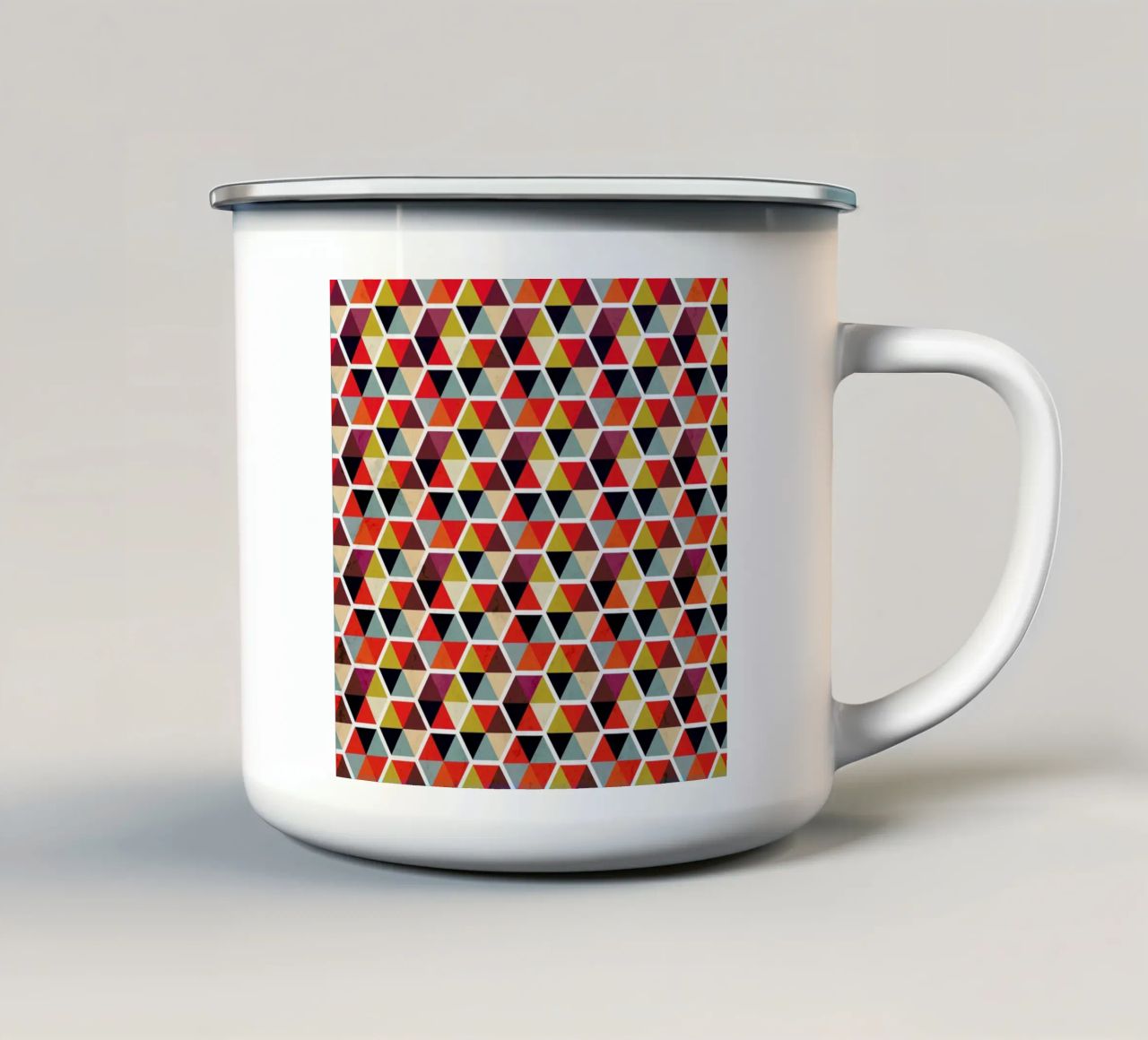 Colorful Umbrellas Geometric Pattern tazza in smalto da Tobe Fonseca