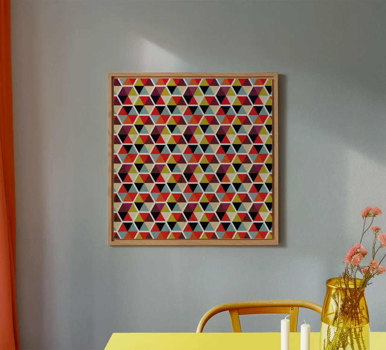 Colorful Umbrellas Geometric Pattern alluminio dibond da Tobe Fonseca