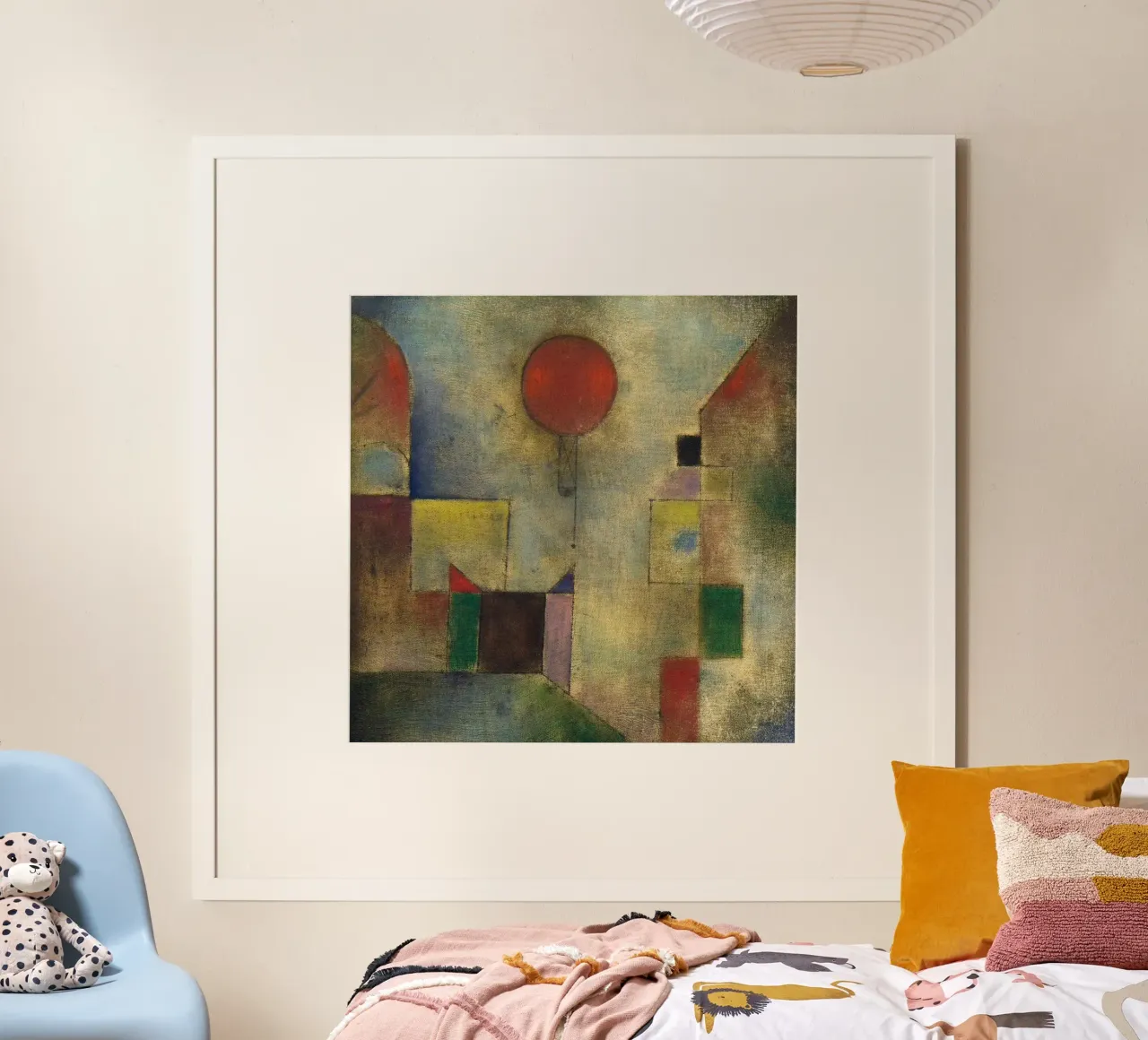 Paul Klee - Palloncino rosso, 1922 poster con telaio in legno da Timeless Artworks