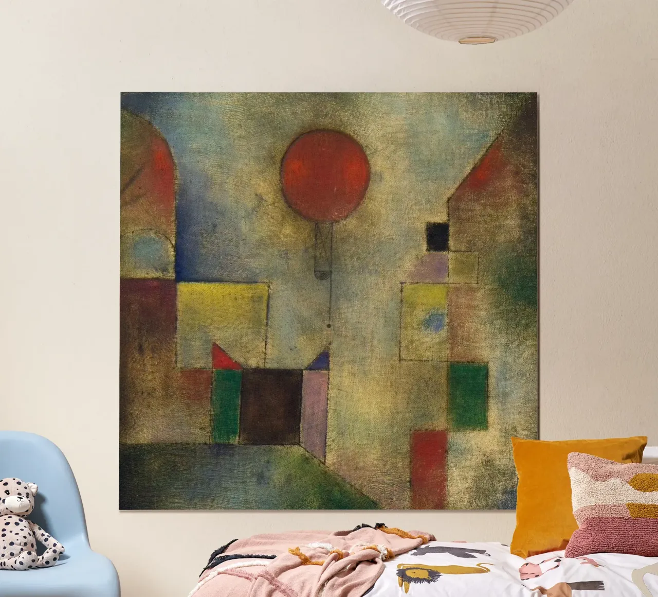 Paul Klee - Palloncino rosso, 1922 poster con telaio in legno da Timeless Artworks
