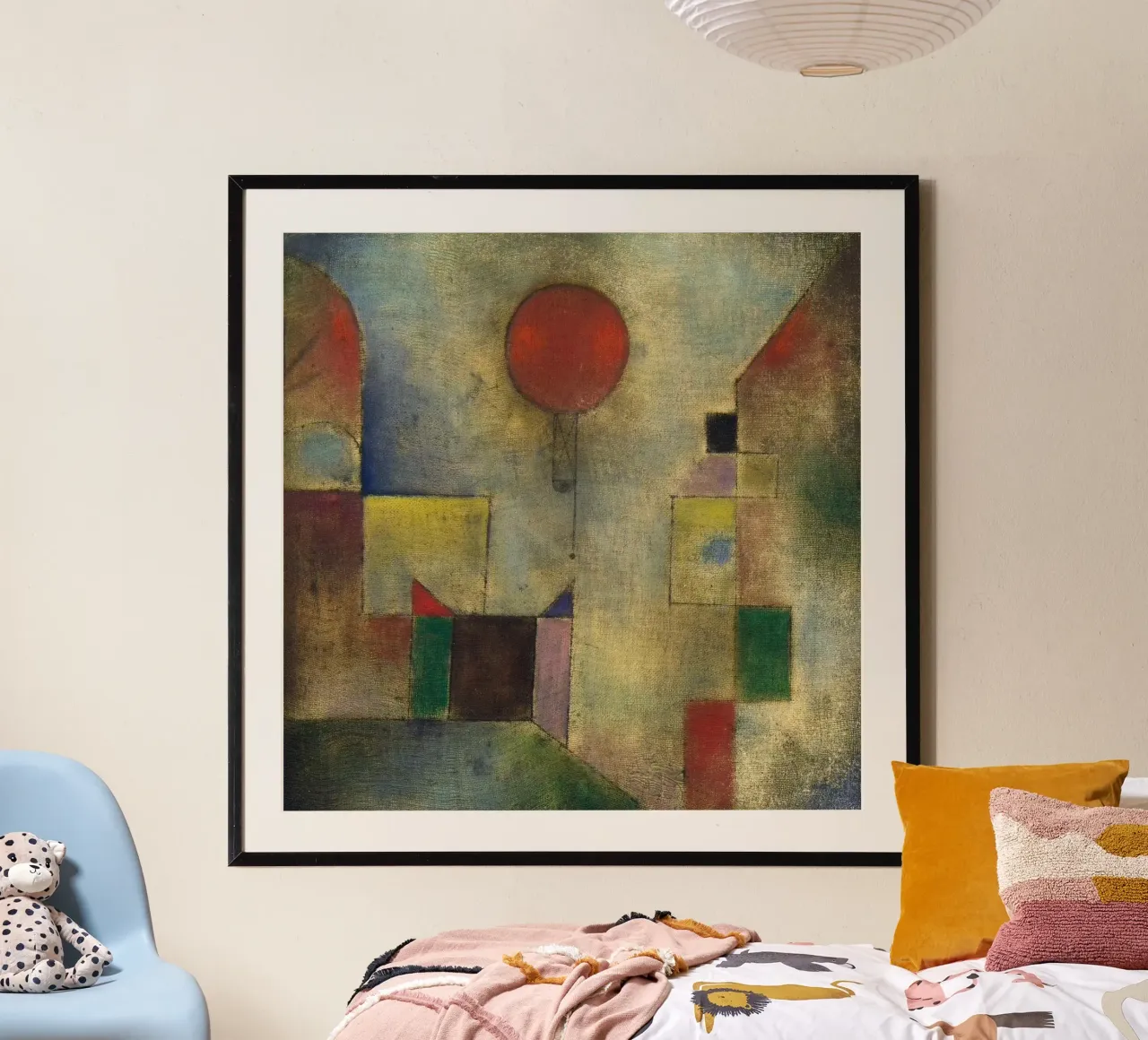Paul Klee - Palloncino rosso, 1922 poster con telaio in legno da Timeless Artworks