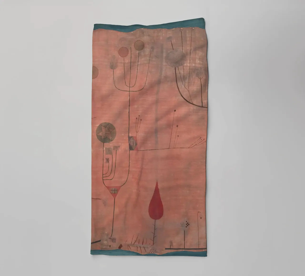 Paul Klee - Fruits on Red, 1930 towel by Timeless Artworks