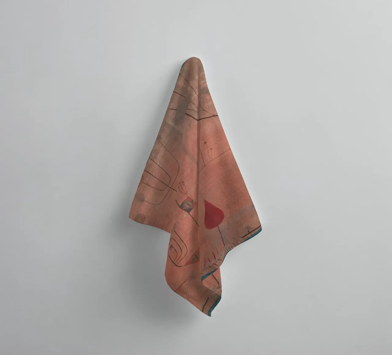 Paul Klee - Fruits on Red, 1930 towel by Timeless Artworks