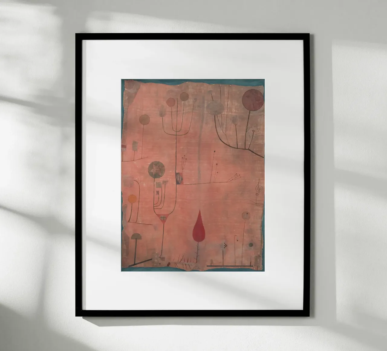 Paul Klee - Frutti su rosso, 1930 poster con telaio in plastica da Timeless Artworks