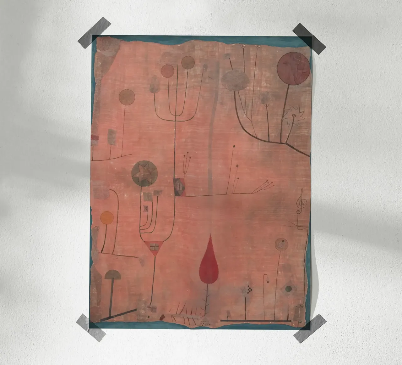 Paul Klee - Frutti su rosso, 1930 poster con telaio in plastica da Timeless Artworks
