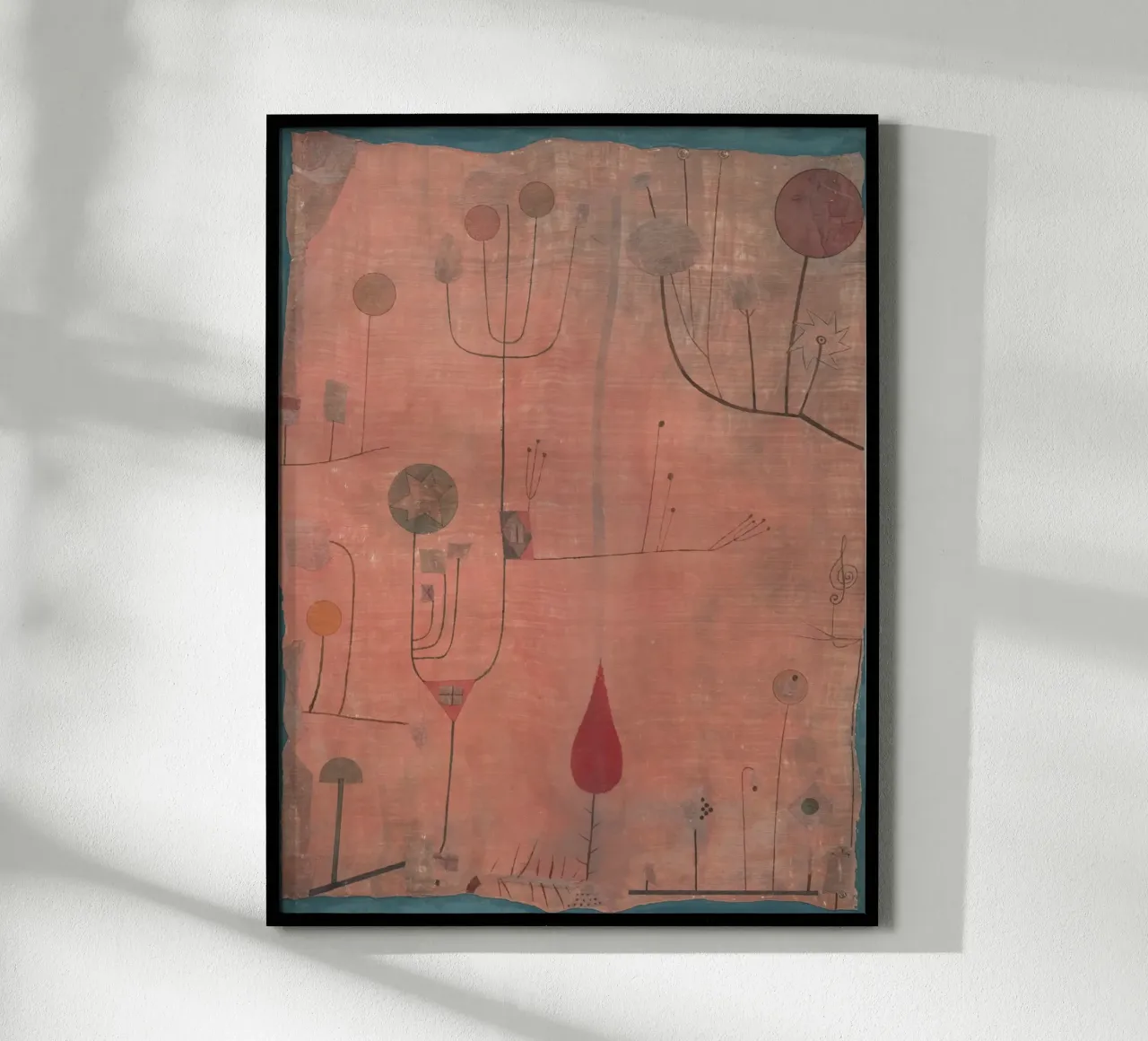 Paul Klee - Frutti su rosso, 1930 poster con telaio in plastica da Timeless Artworks