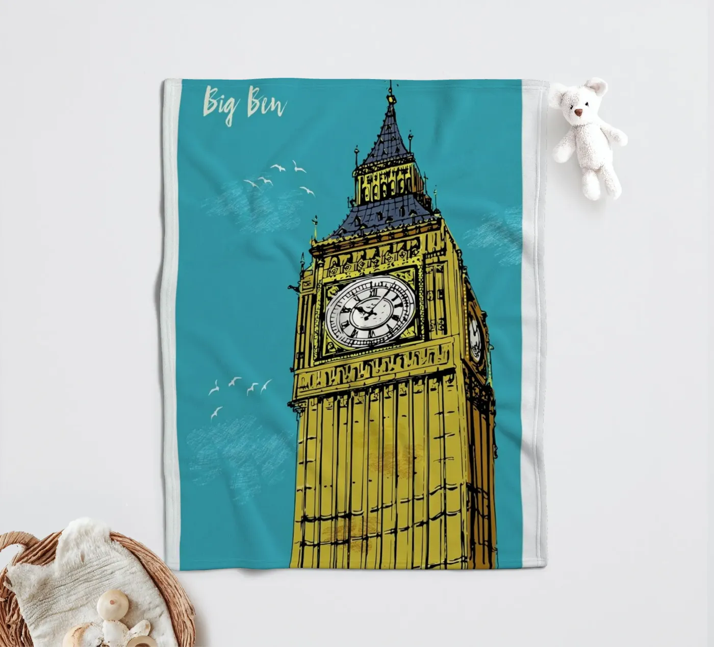 Big Ben Fleecedecke von Rocket68