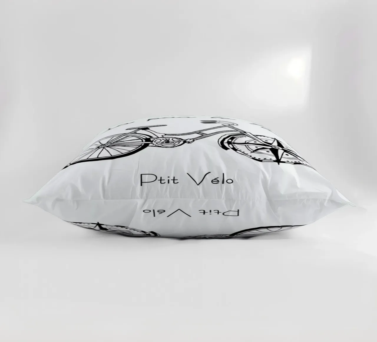 Perds Par Le Nord Noir decorative cushion by P'tit Vélo