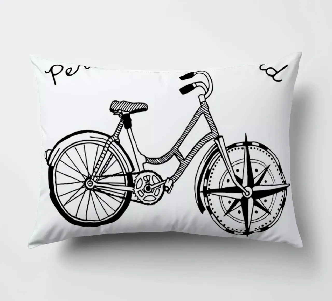 Perds Par Le Nord Noir decorative cushion by P'tit Vélo