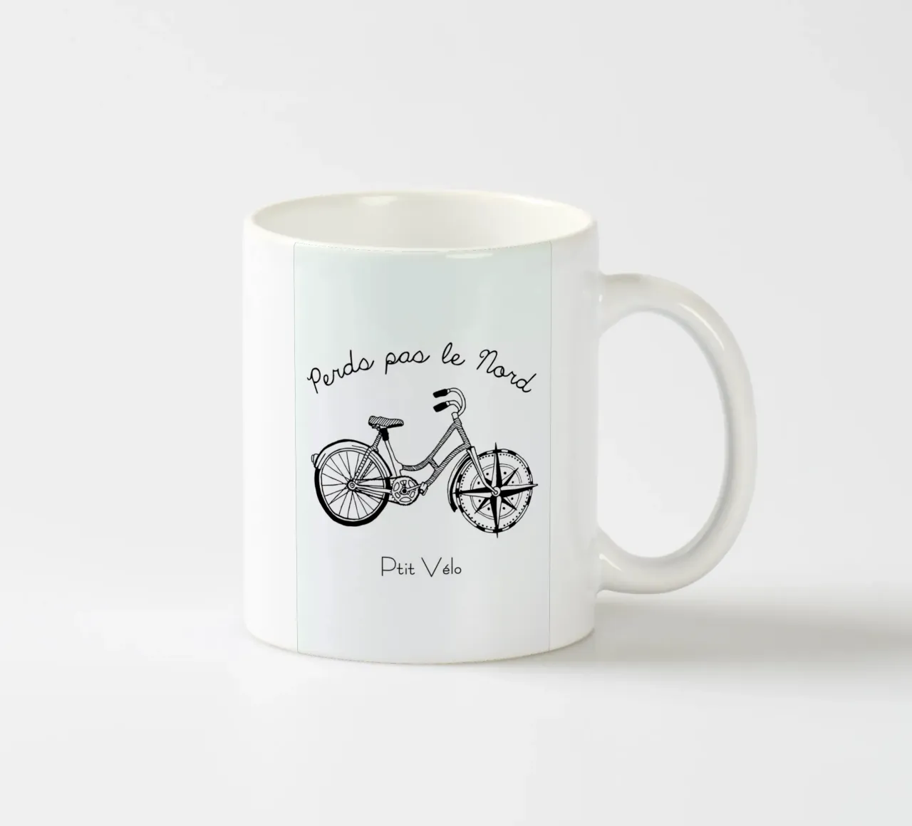 Perds Par Le Nord Noir ceramic mug by P'tit Vélo