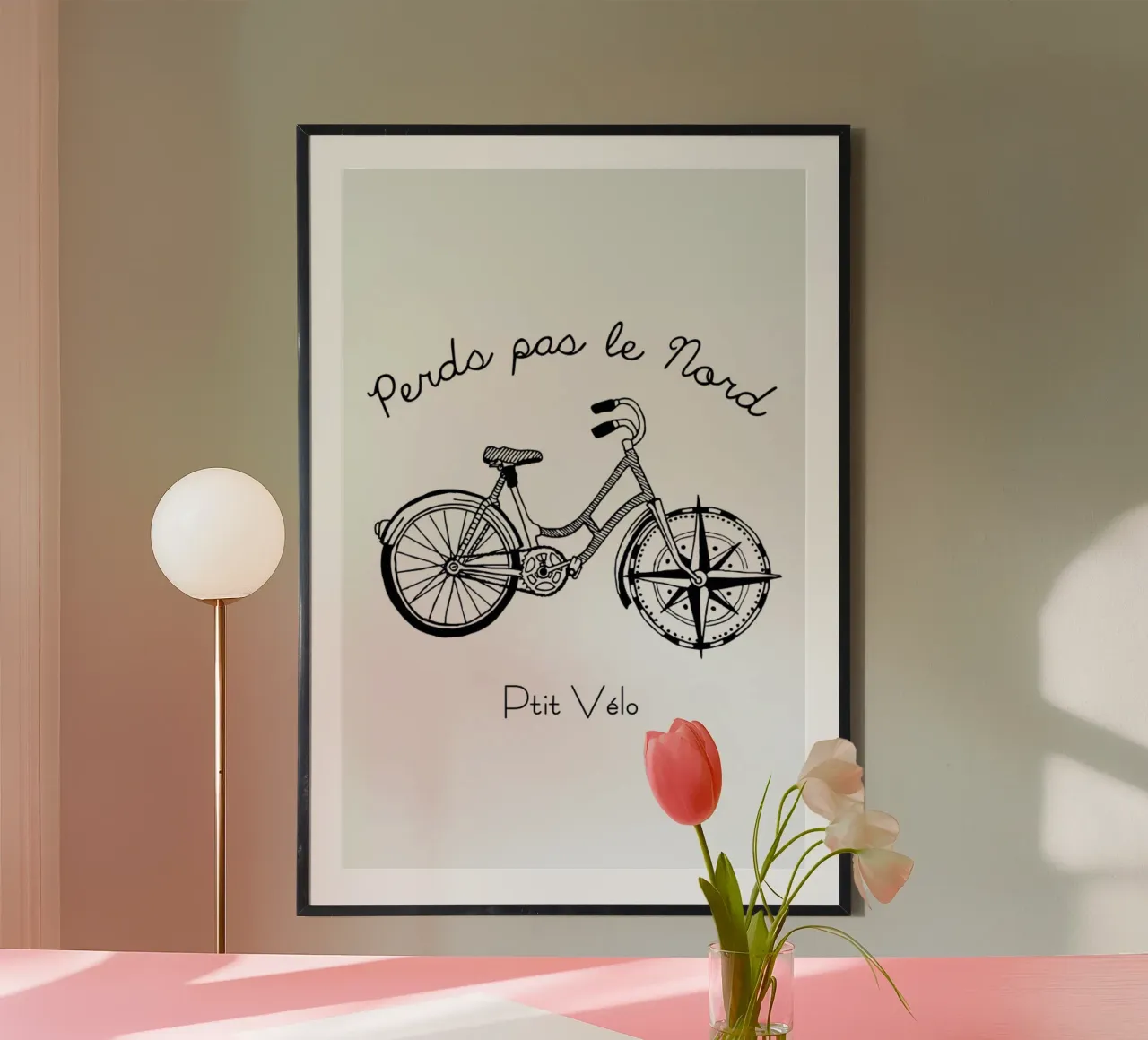 Perds Par Le Nord Noir poster by P'tit Vélo