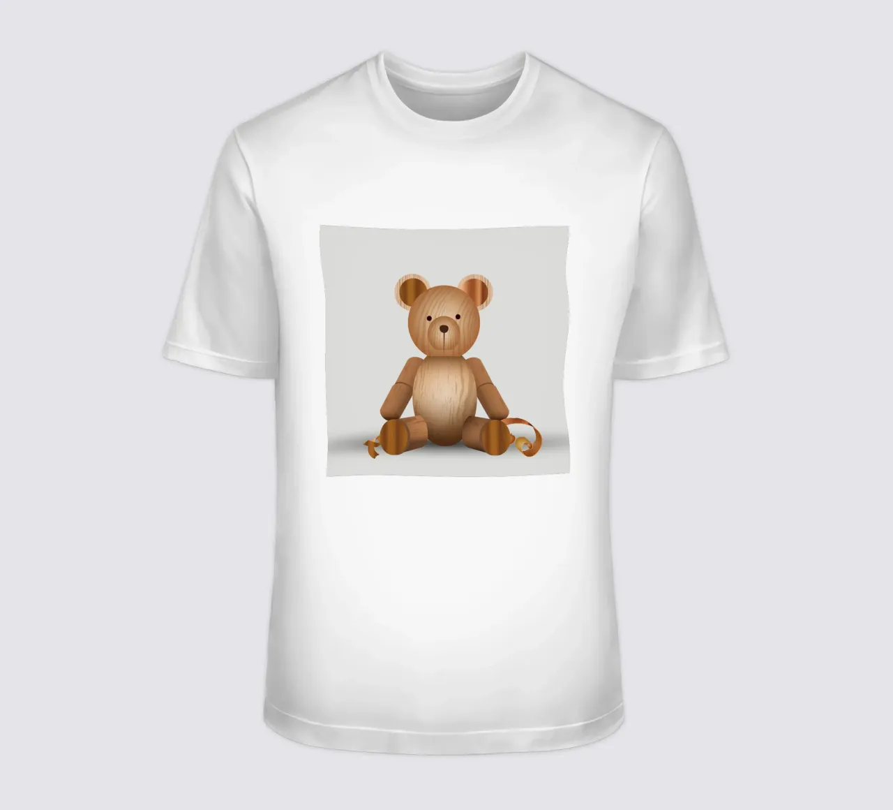 Aspetto in legno - Simpatica statuetta di un orso t-shirt da namosh