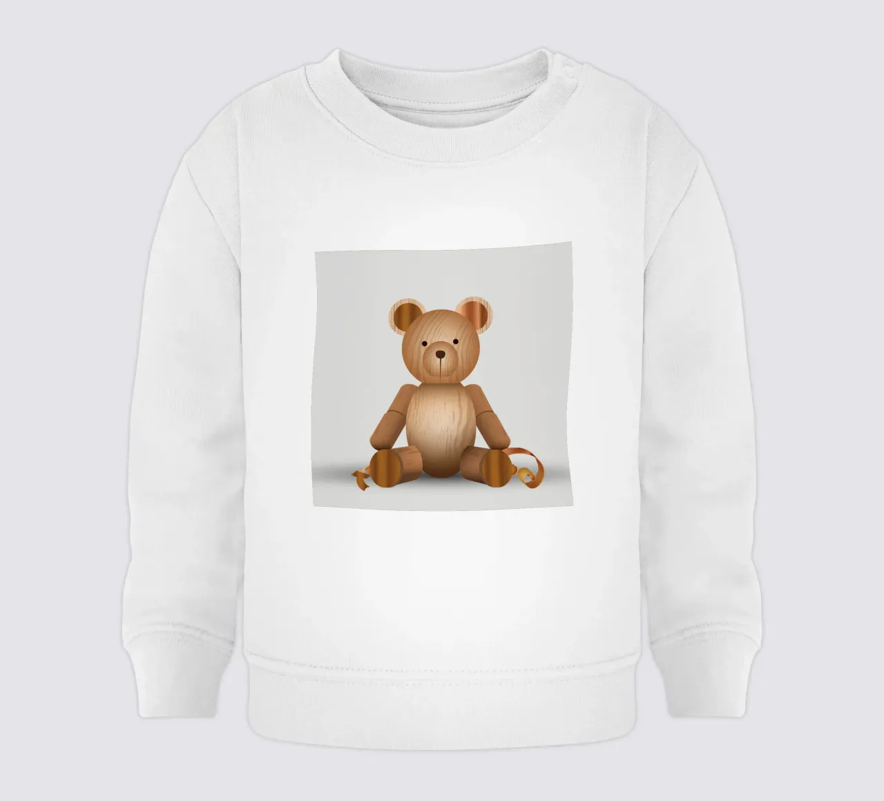 Aspetto in legno - Simpatica statuetta di un orso felpa neonato da namosh