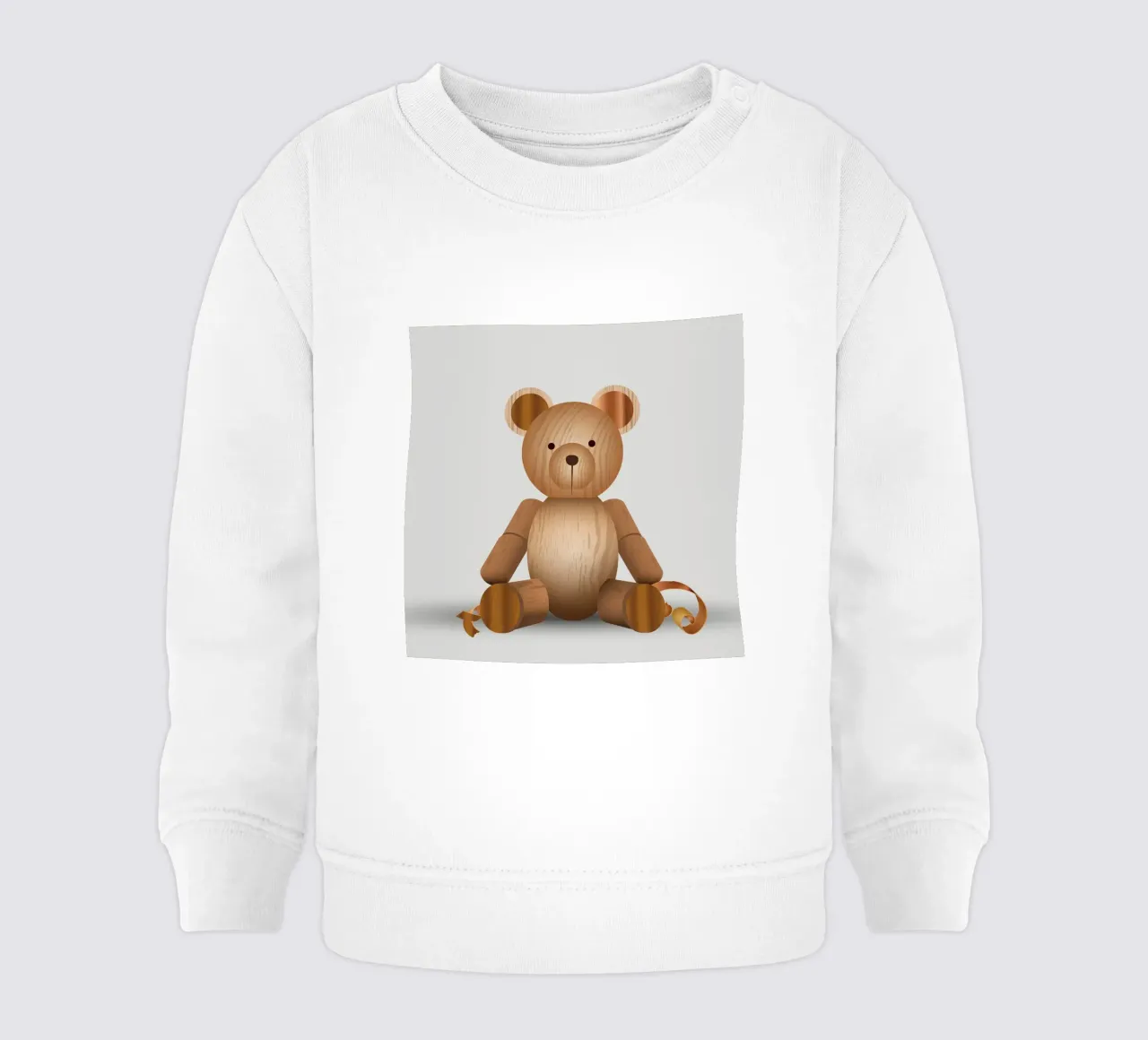 Aspetto in legno - Simpatica statuetta di un orso felpa neonato da namosh
