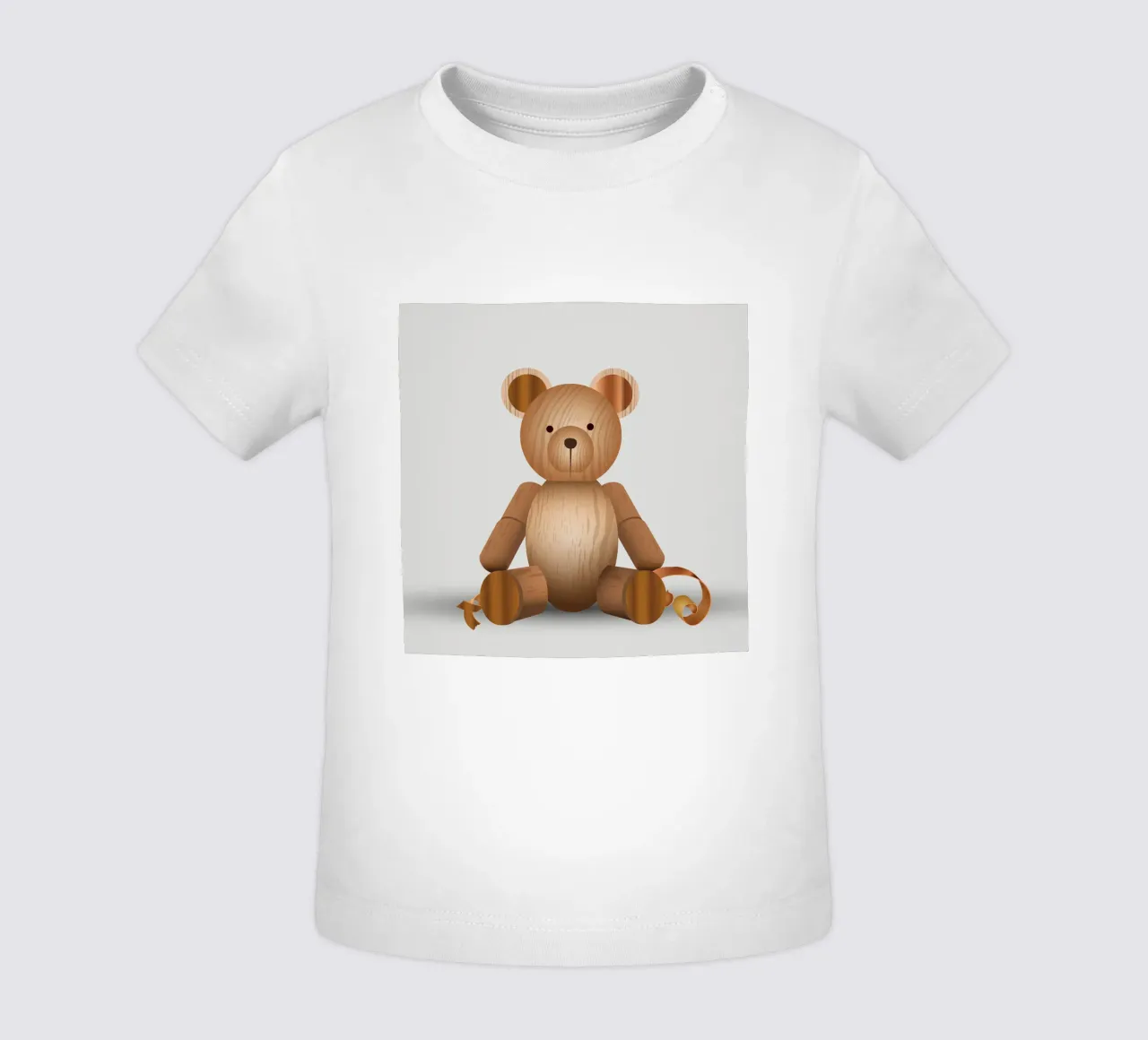 Aspetto in legno - Simpatica statuetta di un orso maglietta neonato da namosh