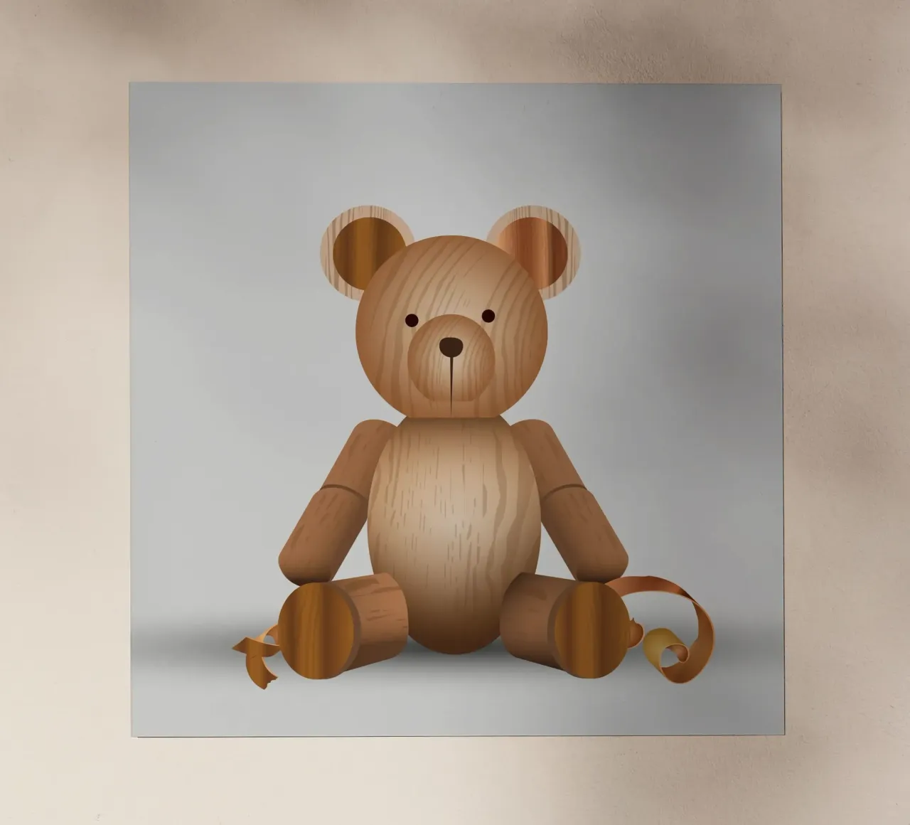 Aspetto in legno - Simpatica statuetta di un orso pellicola backlit da namosh