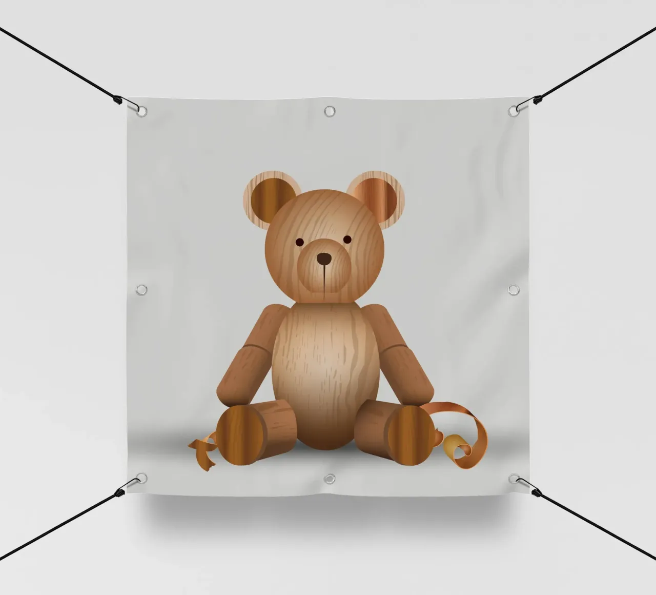 Aspetto in legno - Simpatica statuetta di un orso telo in pvc da namosh