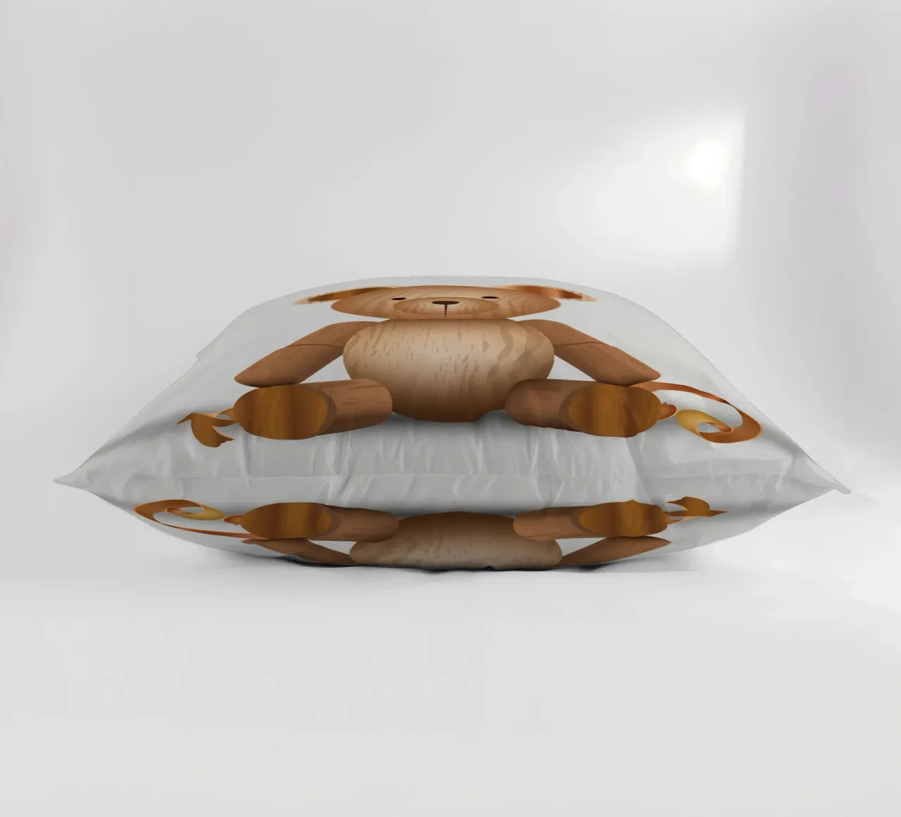 Aspetto in legno - Simpatica statuetta di un orso cuscino da namosh