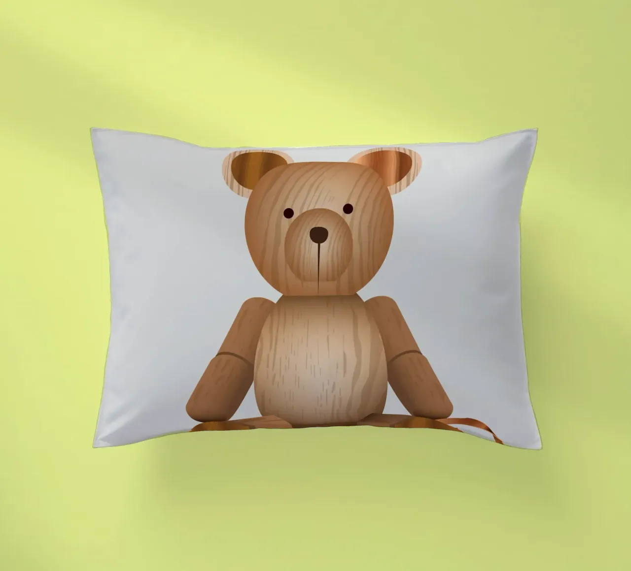 Aspetto in legno - Simpatica statuetta di un orso cuscino da namosh