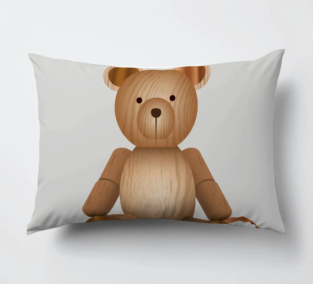 Aspetto in legno - Simpatica statuetta di un orso cuscino da namosh