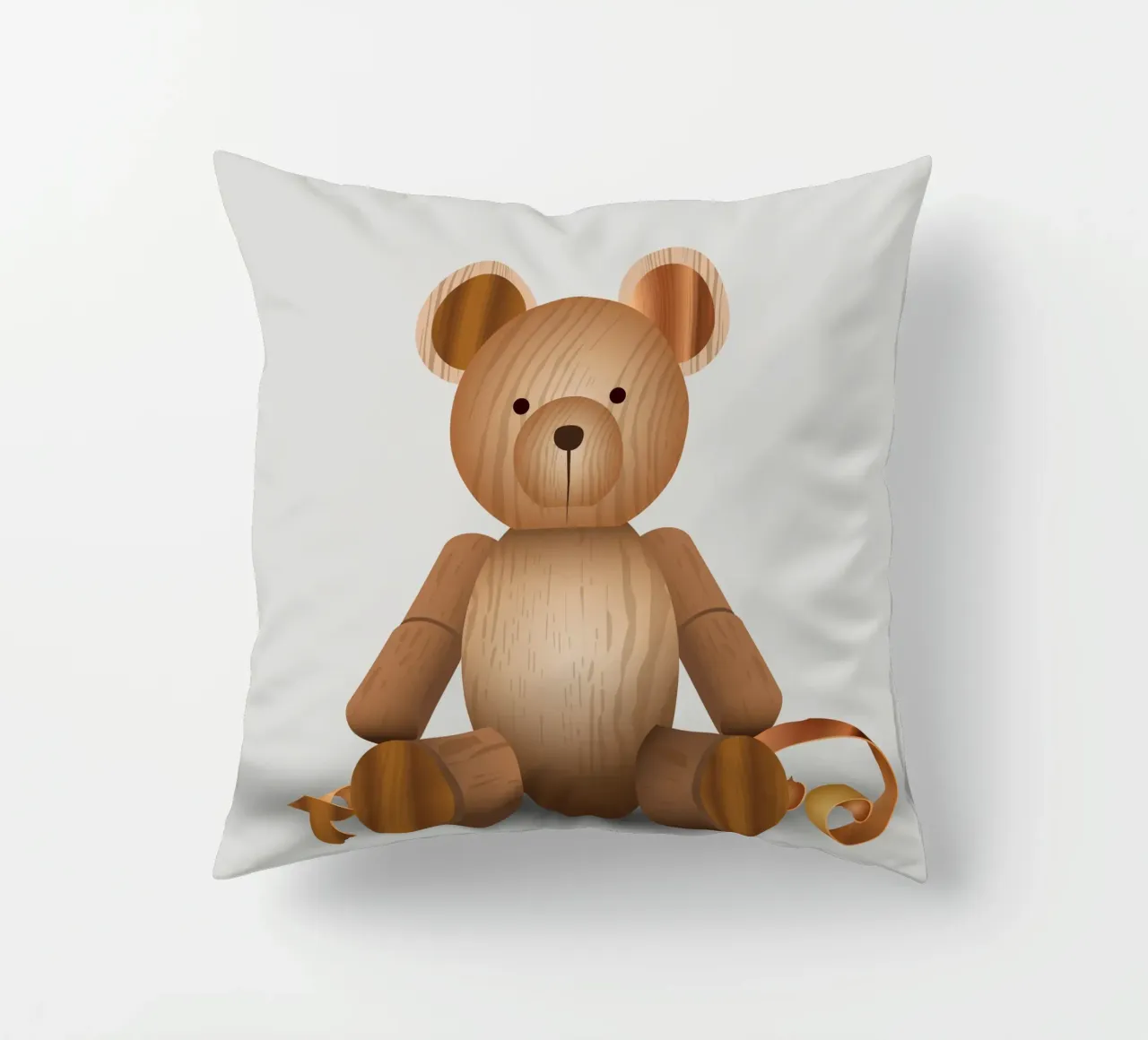 Aspetto in legno - Simpatica statuetta di un orso cuscino da namosh