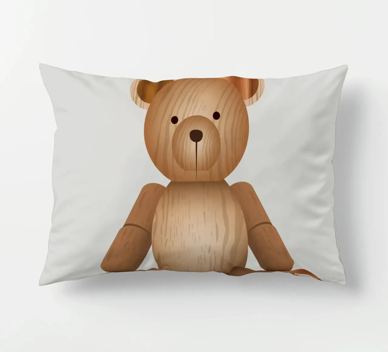 Aspetto in legno - Simpatica statuetta di un orso cuscino da namosh