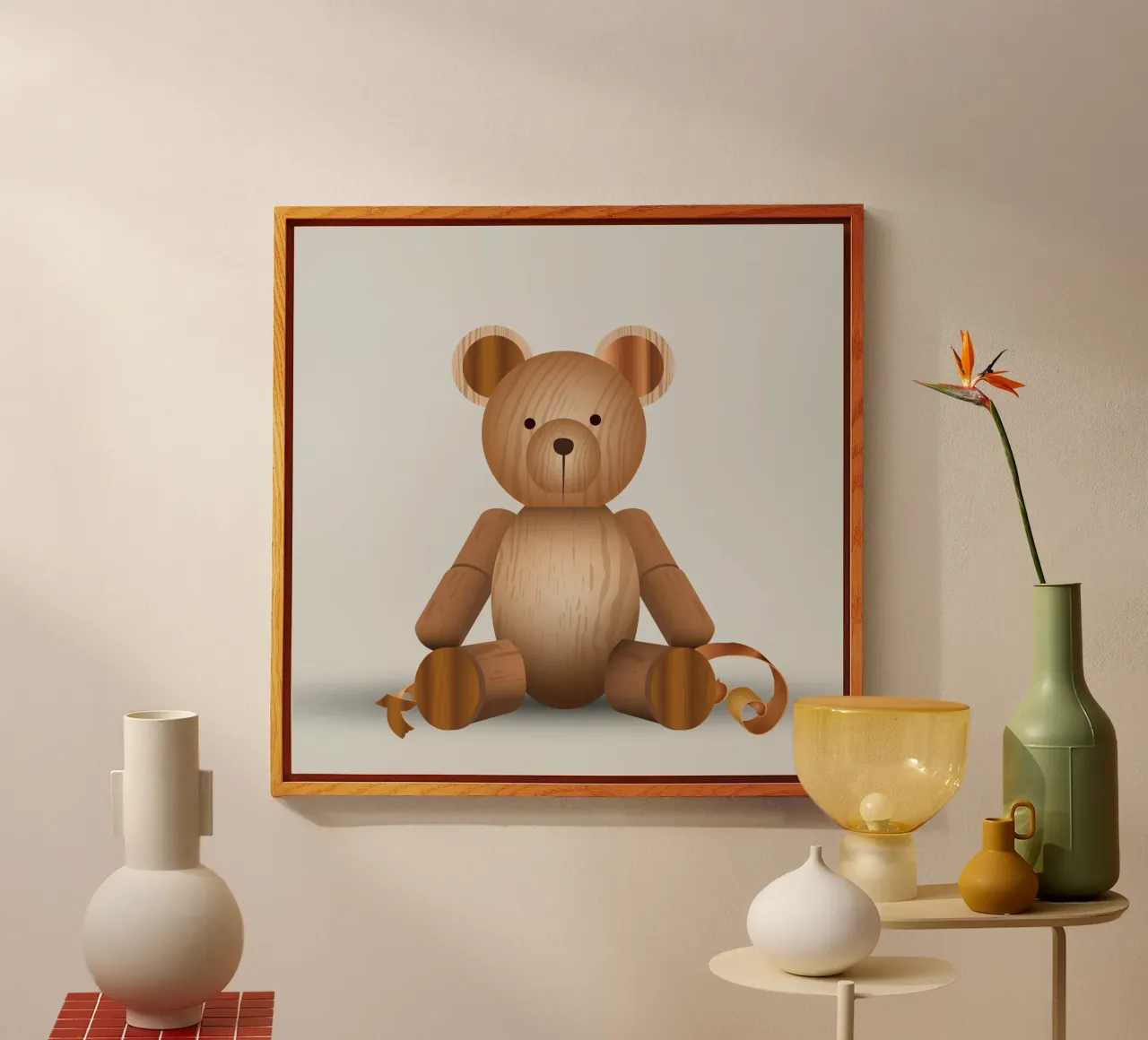 Aspetto in legno - Simpatica statuetta di un orso plexiglass da namosh