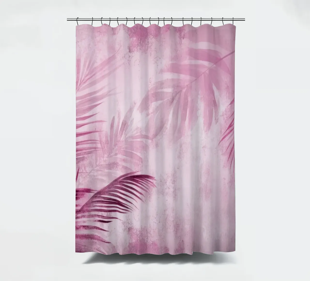 Pink Palm Paradise shower curtain by Modern Muse