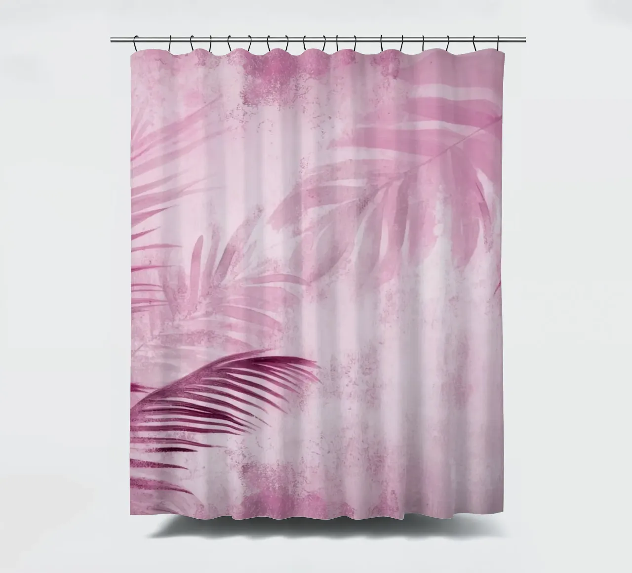 Pink Palm Paradise shower curtain by Modern Muse