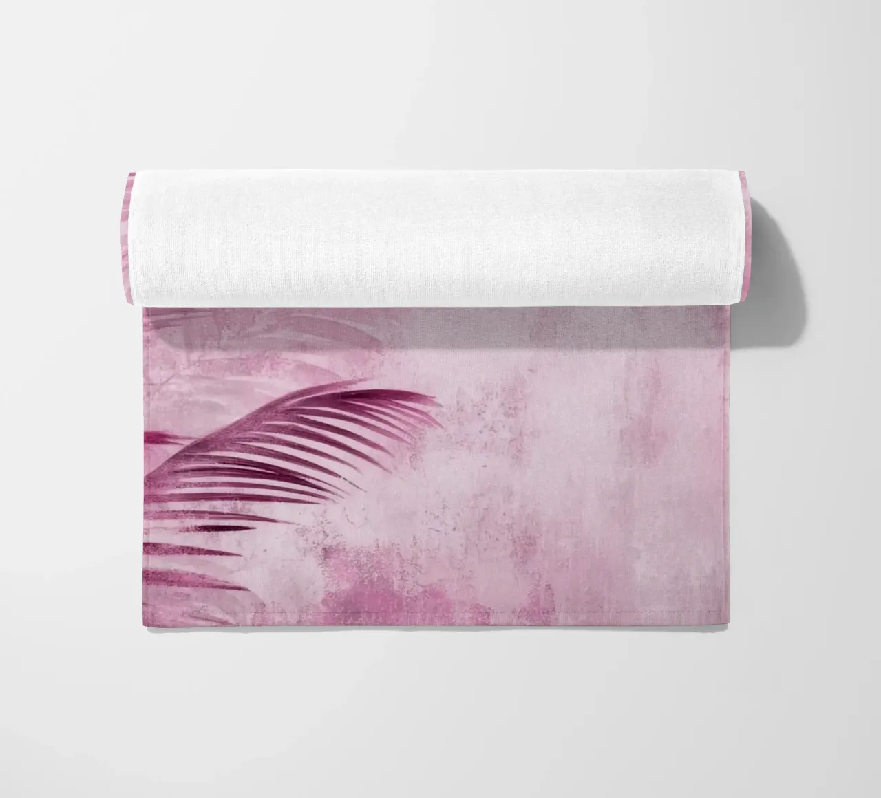 Pink Palm Paradise beach towel by Modern Muse