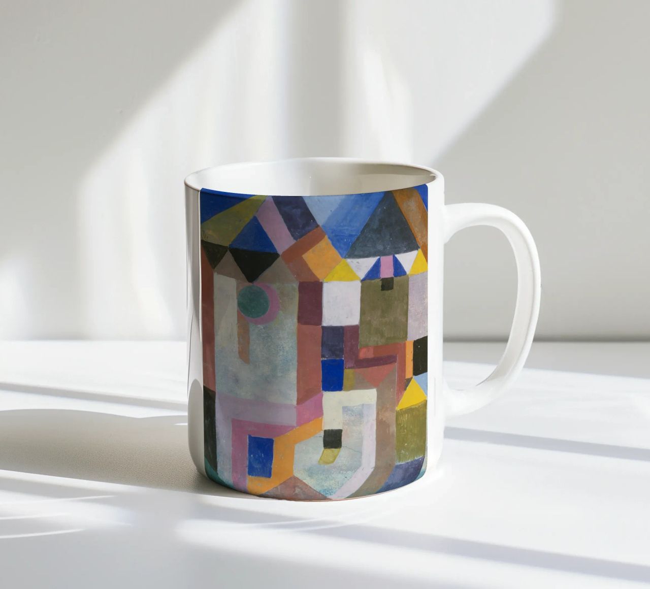 Paul Klee - Kleurrijke architectuur keramische mok van Timeless Artworks