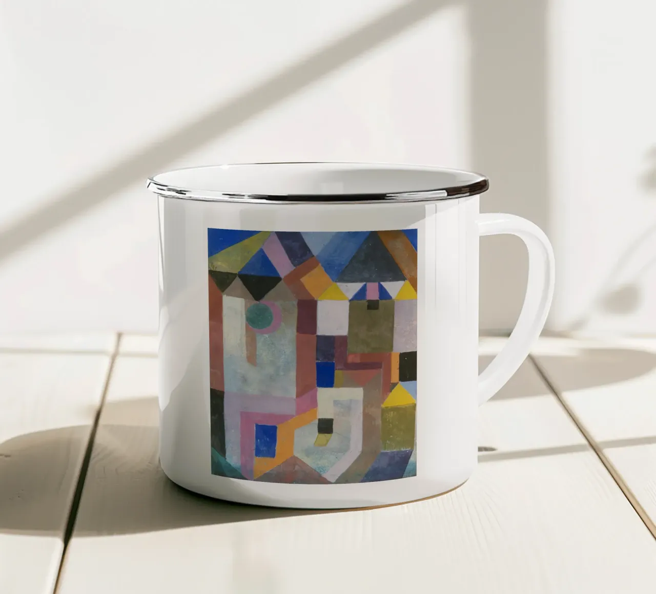 Paul Klee - Architettura colorata tazza in smalto da Timeless Artworks