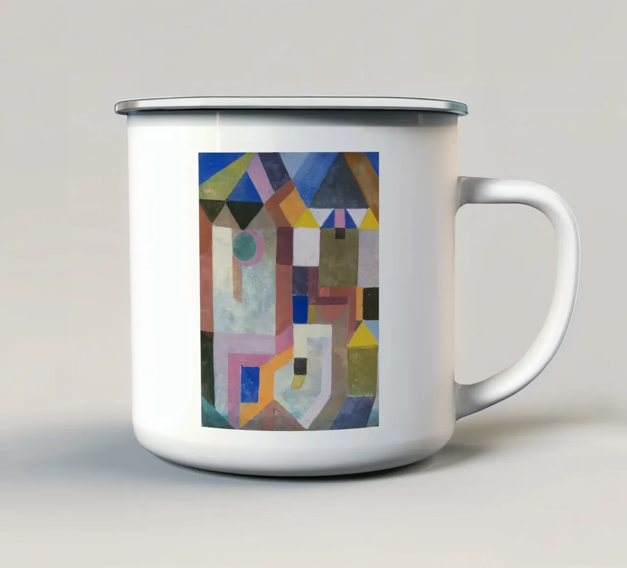 Paul Klee - Architettura colorata tazza in smalto da Timeless Artworks