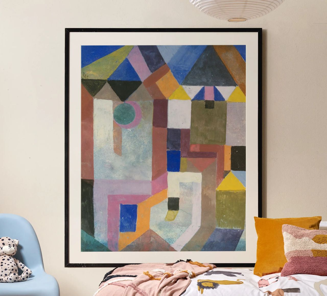 Paul Klee - Kleurrijke architectuur poster van Timeless Artworks