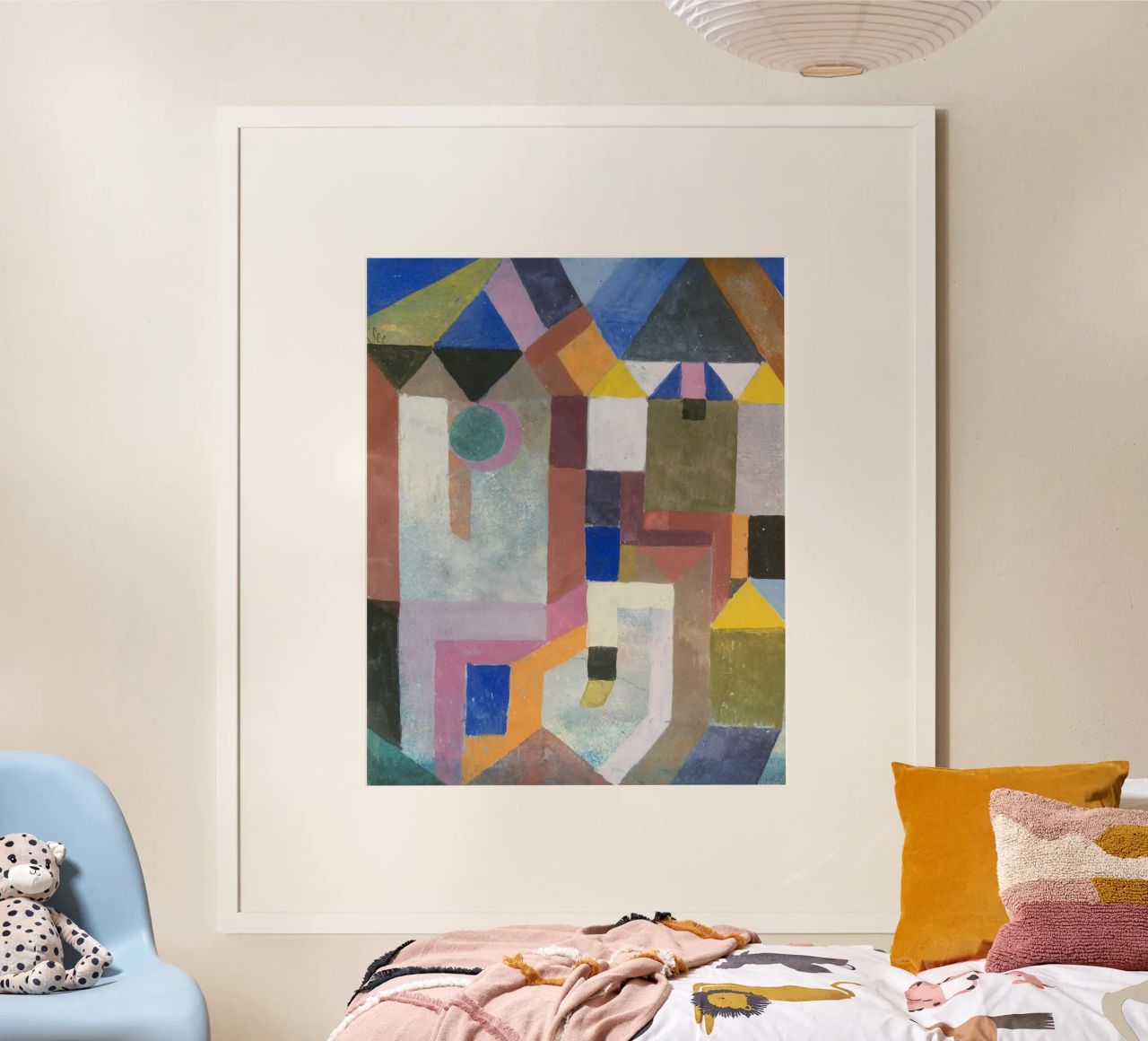 Paul Klee - Kleurrijke architectuur poster van Timeless Artworks