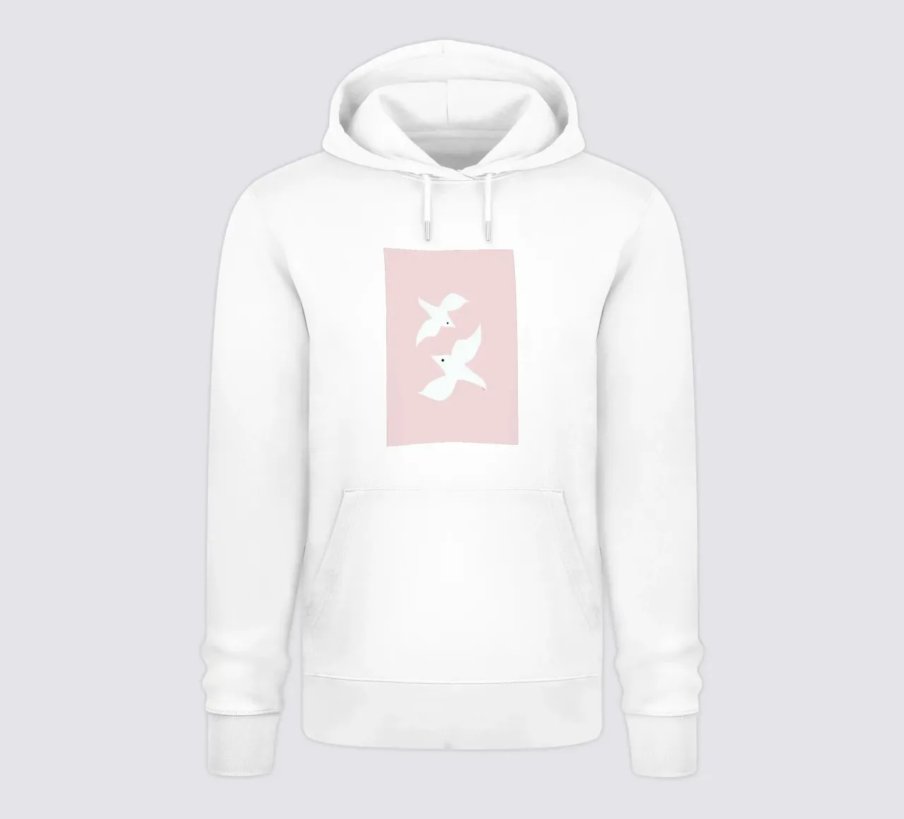 Tropical Bird in Pink felpa con cappuccio da Linda Gobeta