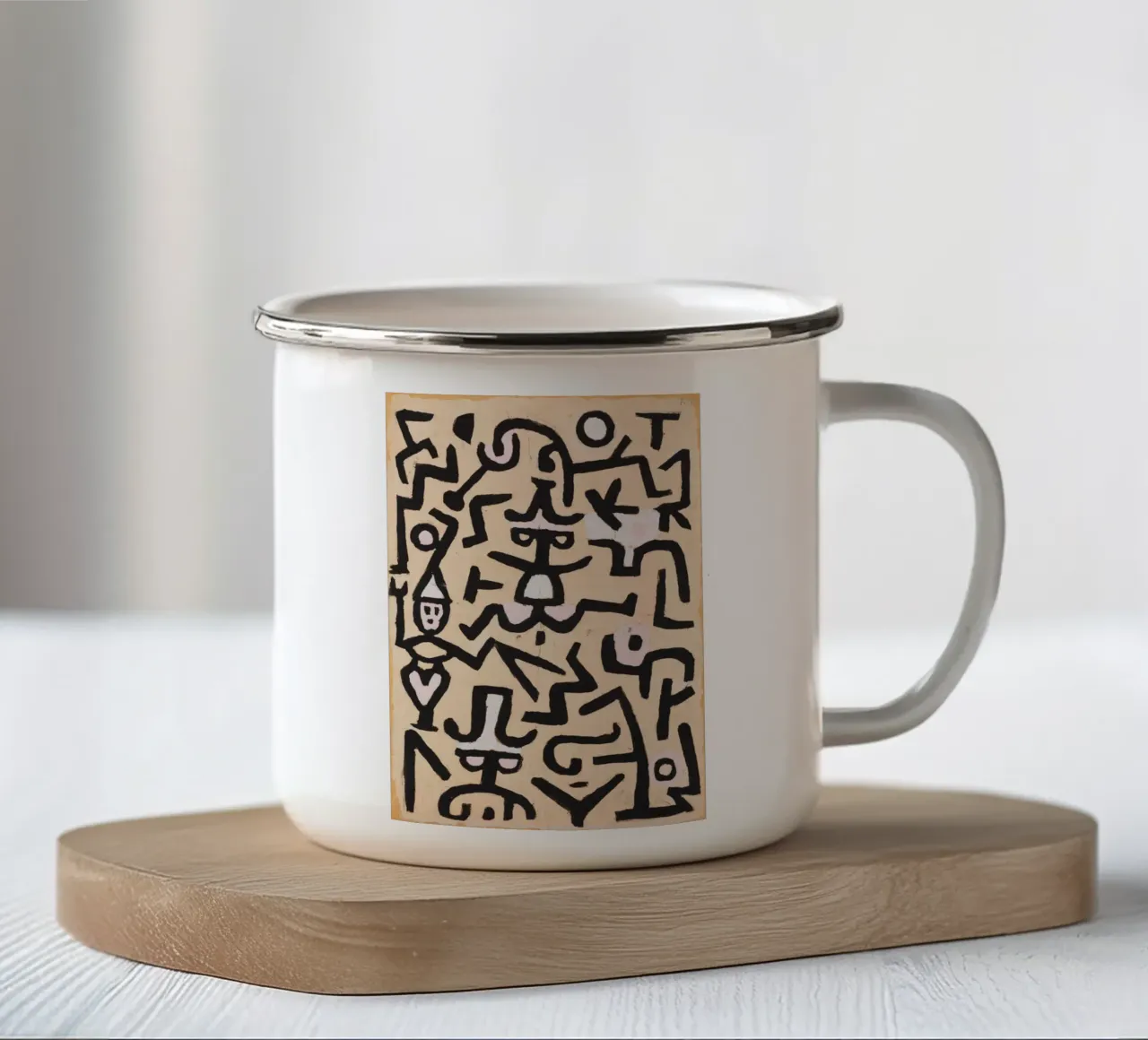 Paul Klee - Volantino dei comici tazza in smalto da Timeless Artworks