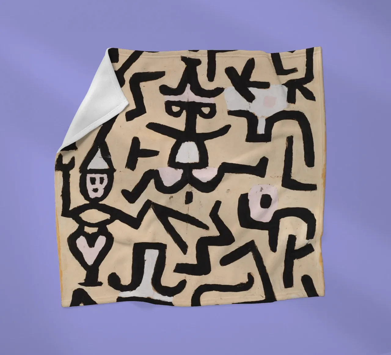 Paul Klee - Handzettel der Komödianten Fleecedecke von Timeless Artworks