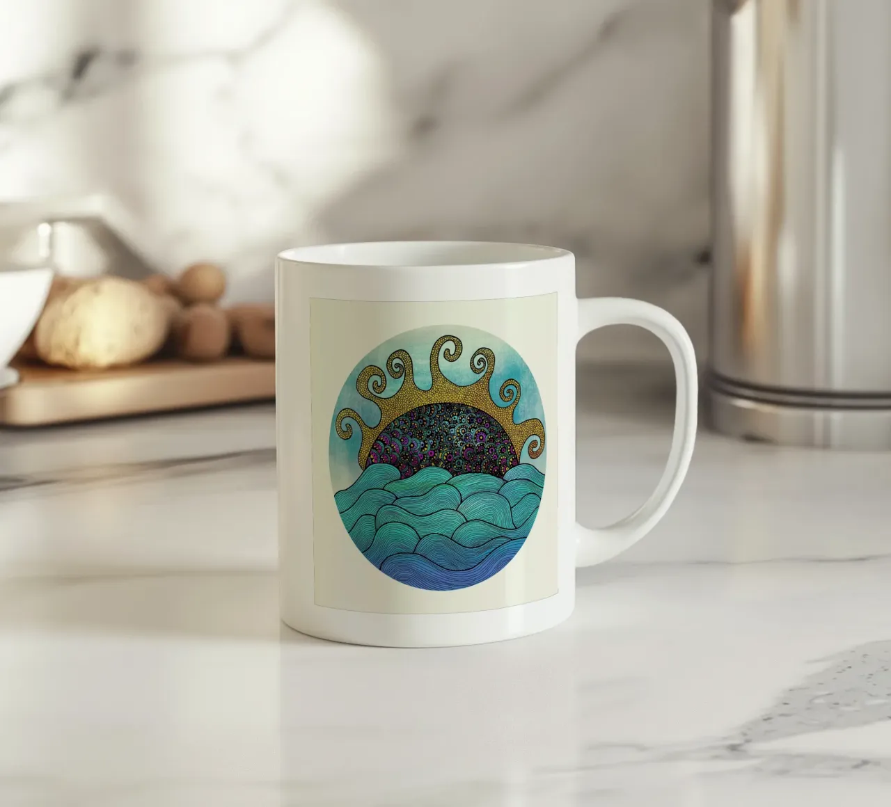 Oceania tazza in ceramica da Pom Graphic Design