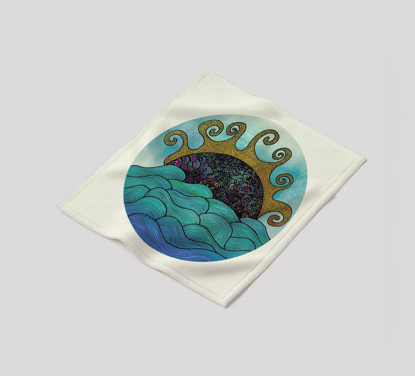 Oceania Fleecedecke von Pom Graphic Design