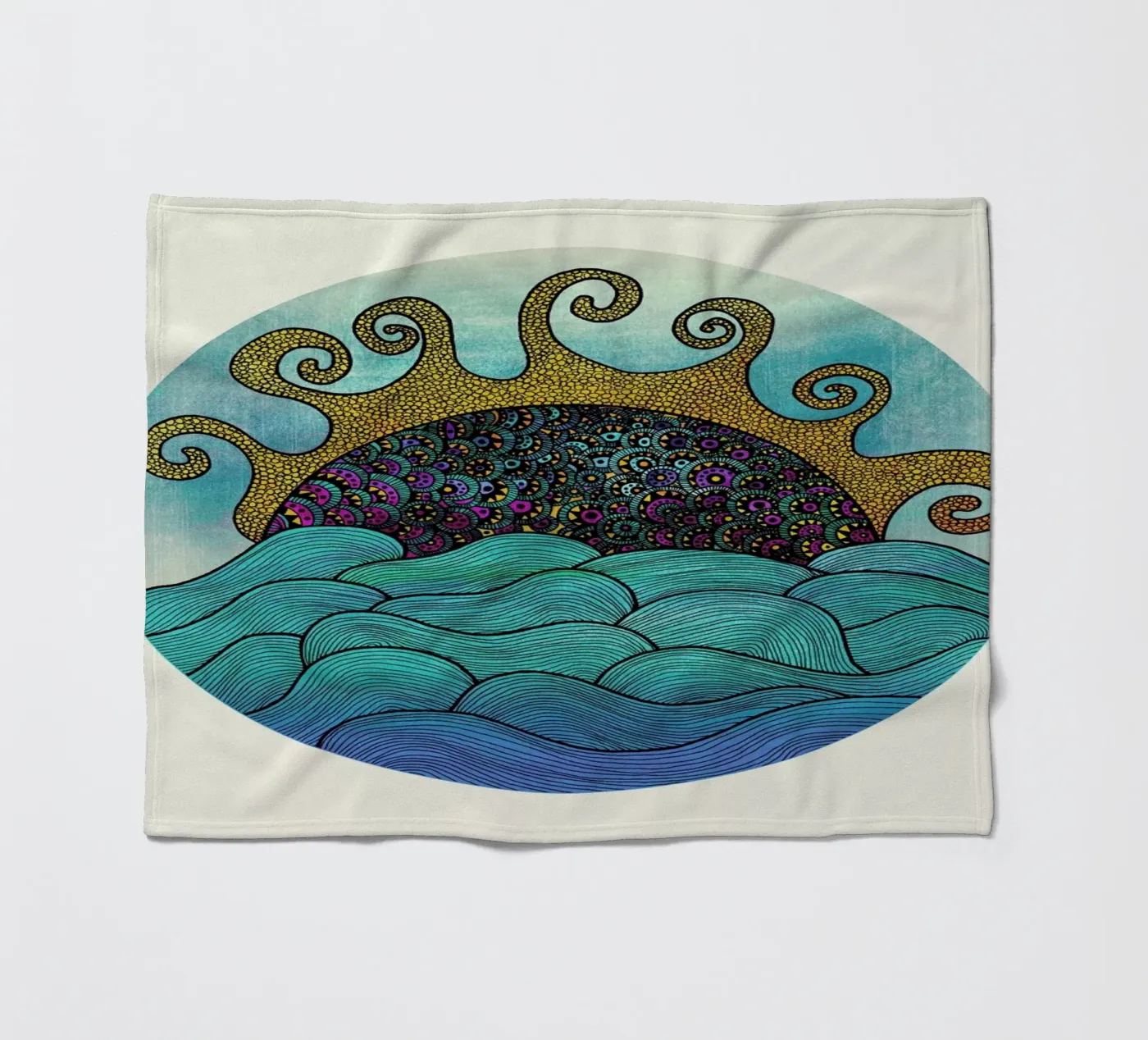 Oceania Fleecedecke von Pom Graphic Design