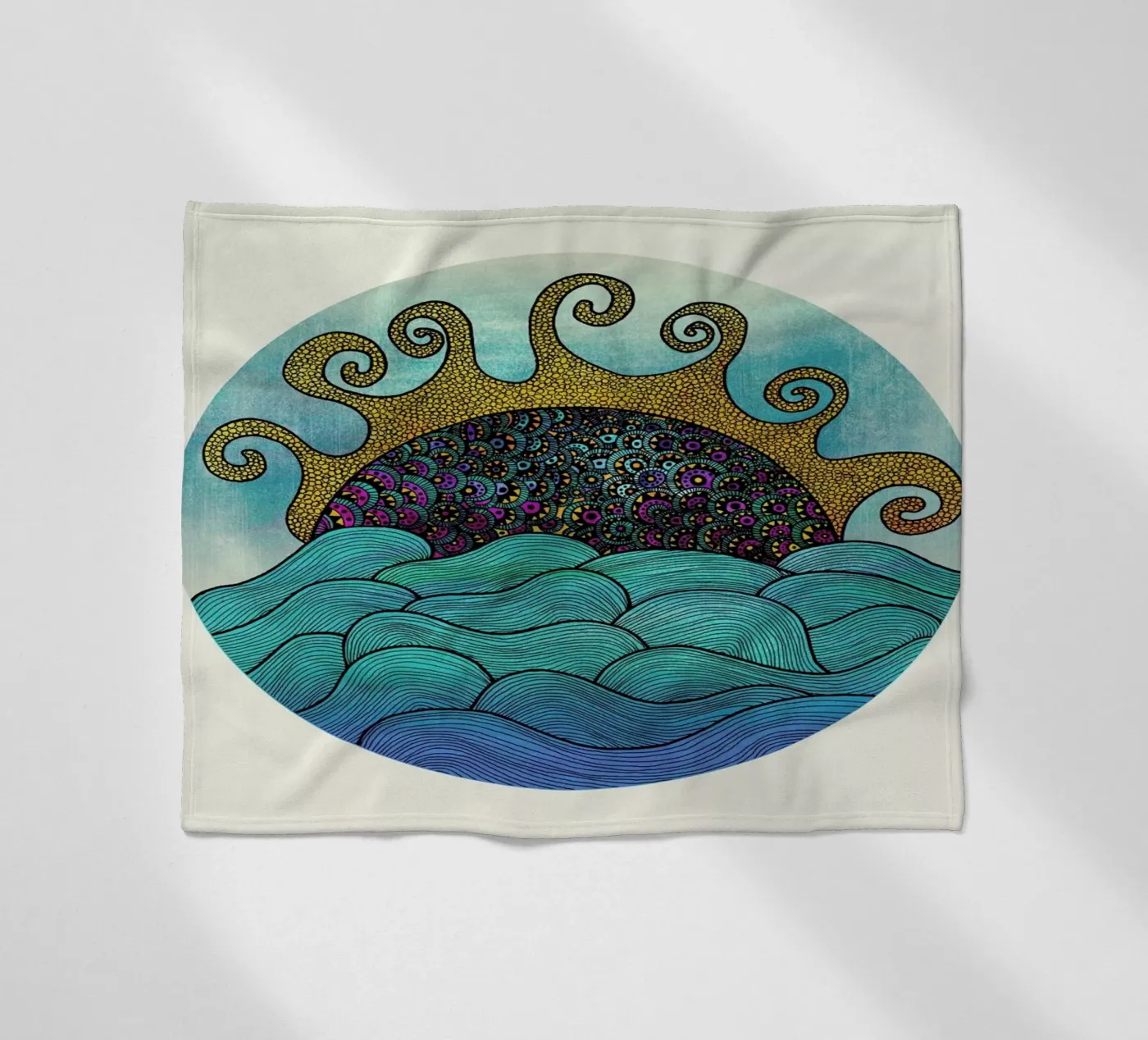 Oceania Fleecedecke von Pom Graphic Design