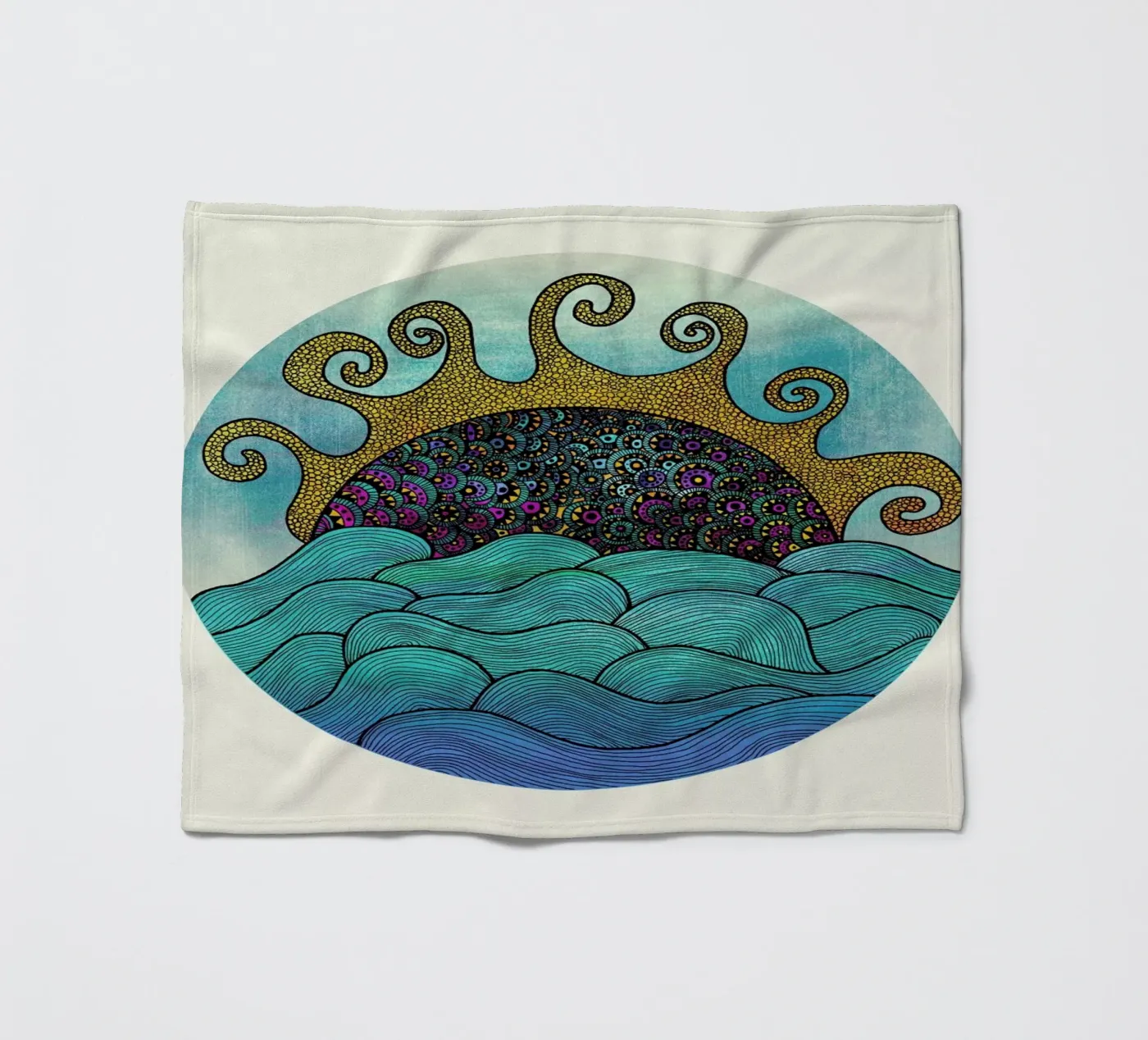 Oceania Fleecedecke von Pom Graphic Design