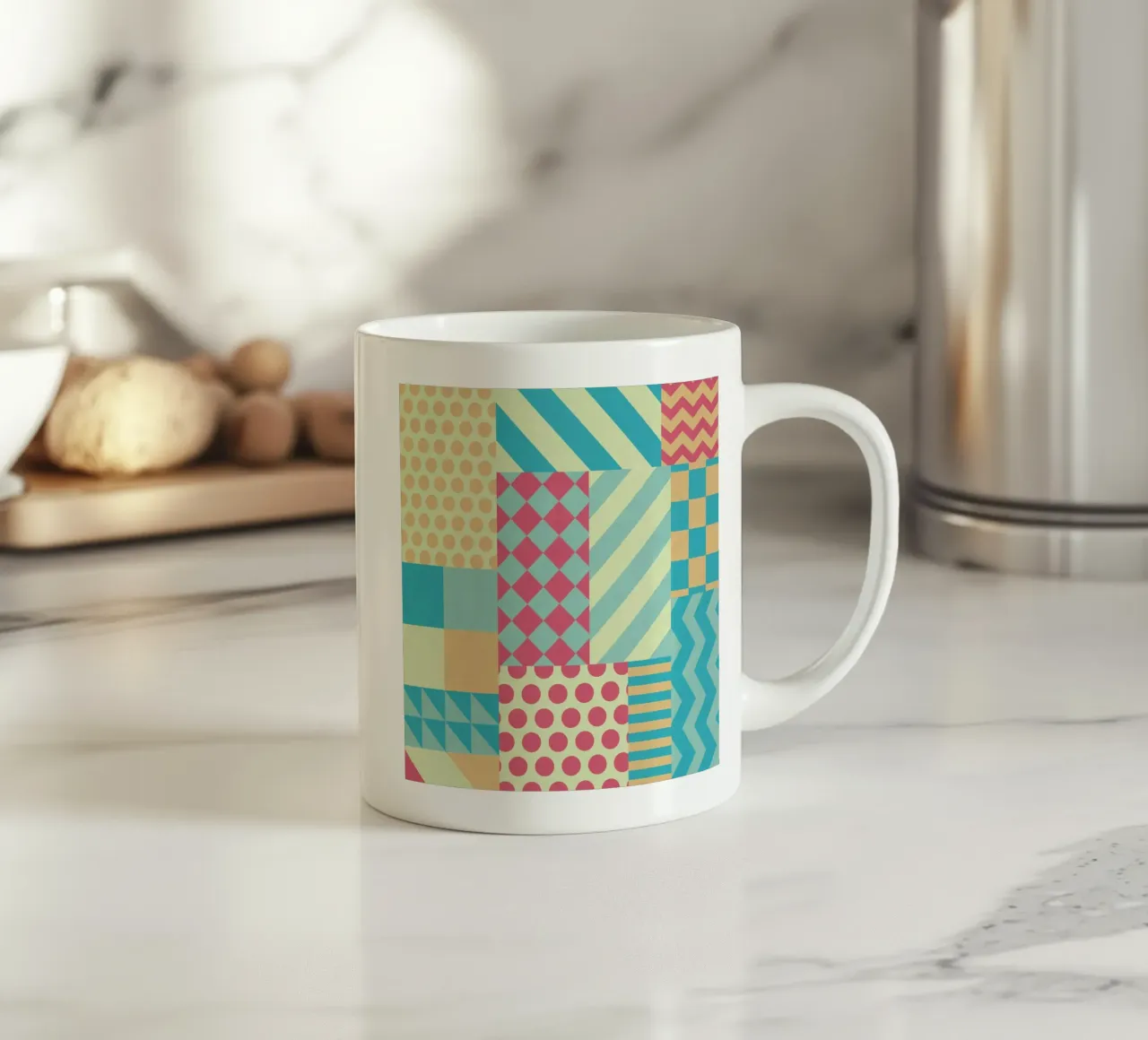 Vintage Patchwork ceramic mug by Tobe Fonseca
